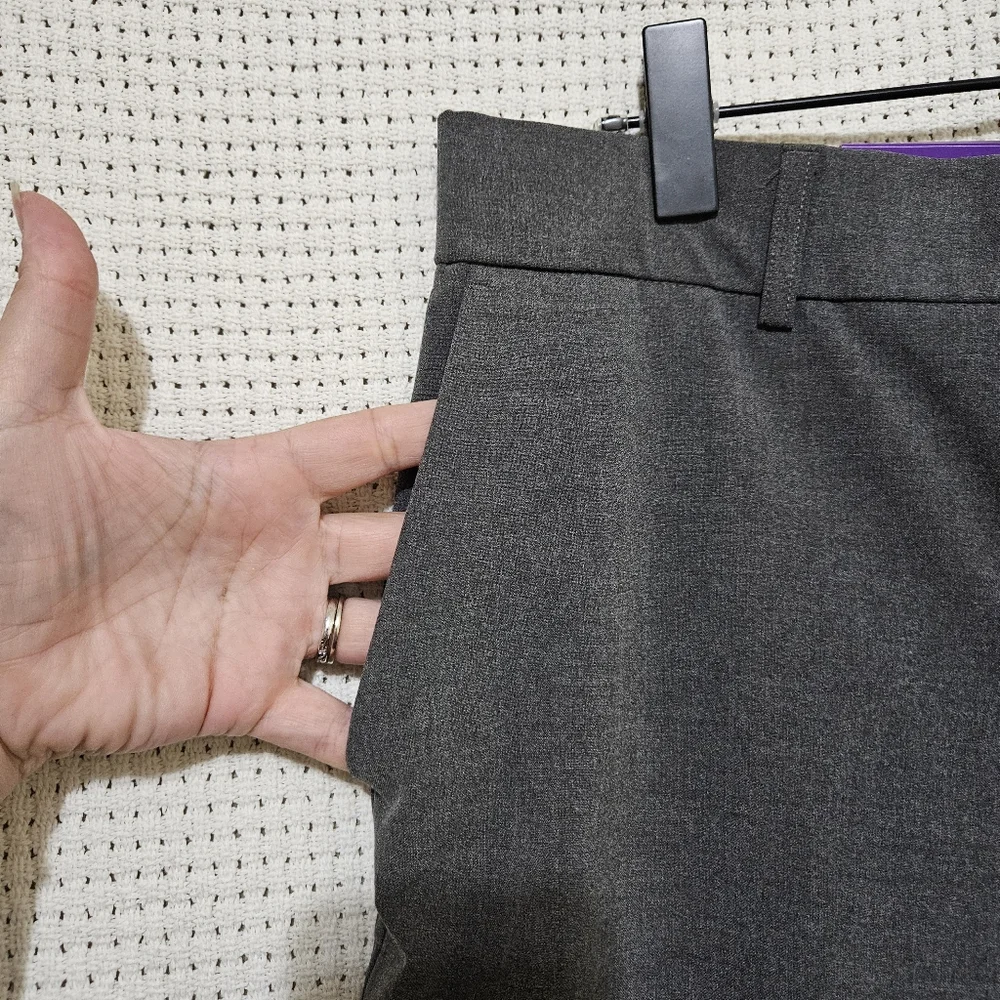 NWT Dalia Sz 14x31 Classic Gray Wide Leg Dress Pants - Picture 5 of 7